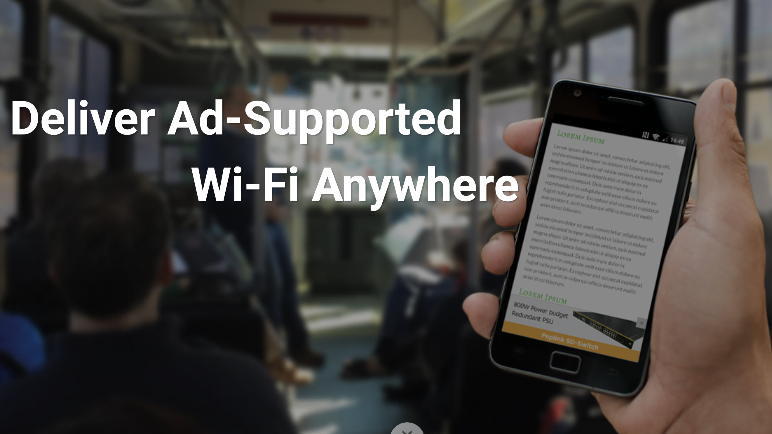 Peplink Ad pictures leading to the AD services page