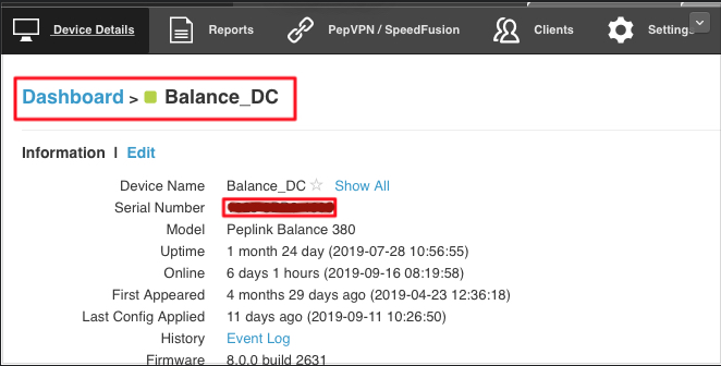 Diagnostic report screen shot 1